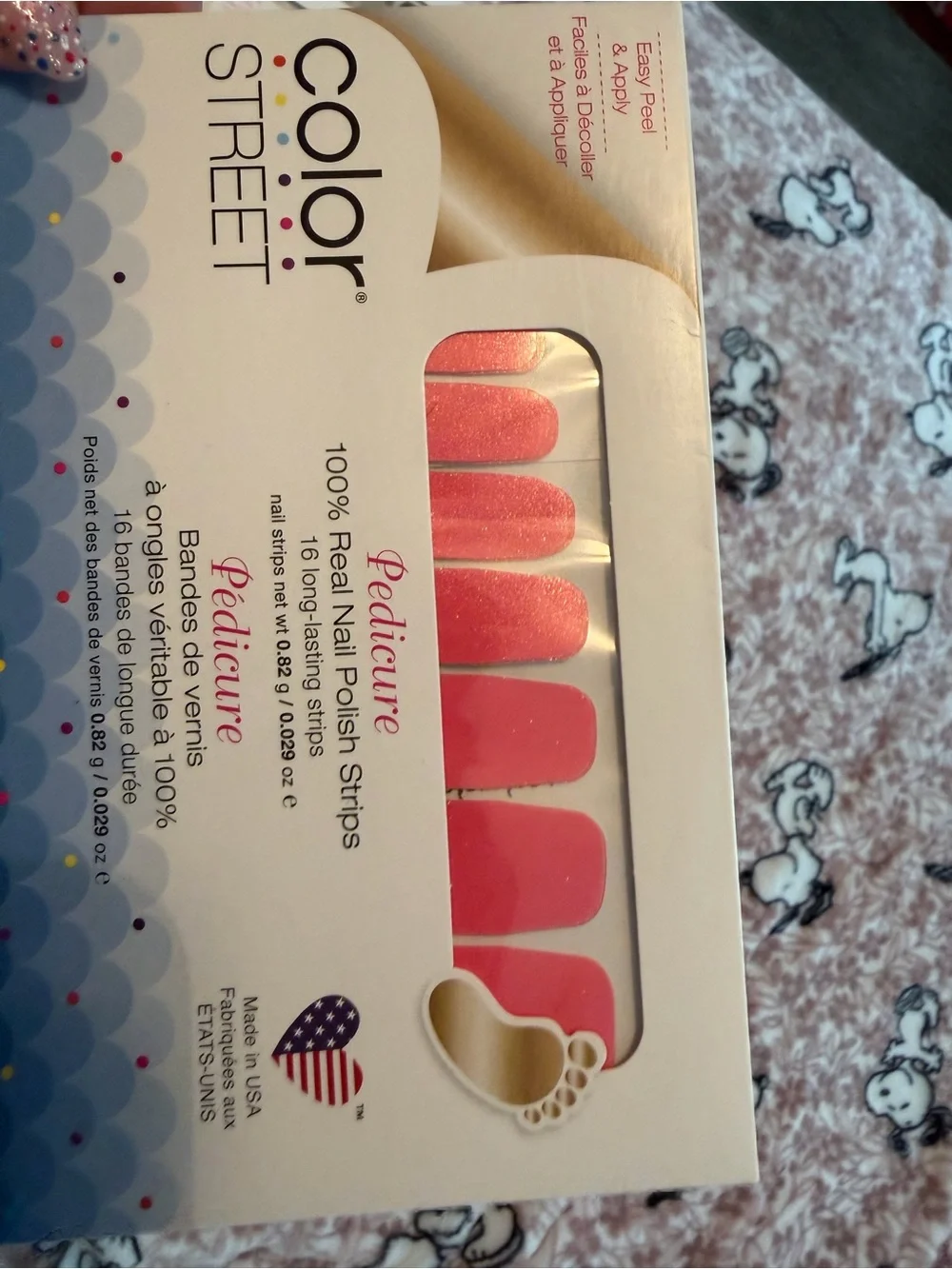 Color Street Glitter Pink, Teal & Black Nail Polish Strips